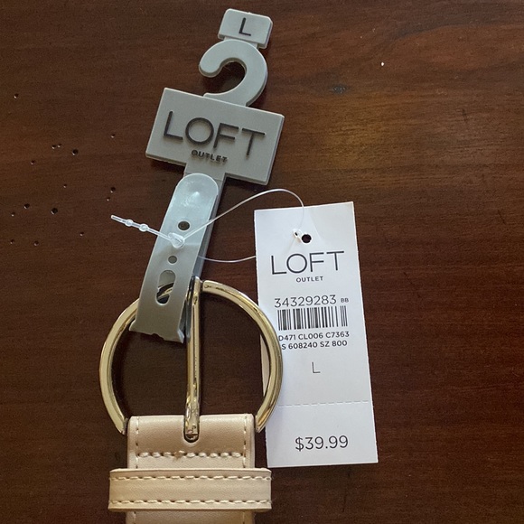 LOFT Outlet NWT Tan Belt, Large, 45” long, 1.5” wide, never worn. - Picture 3 of 6
